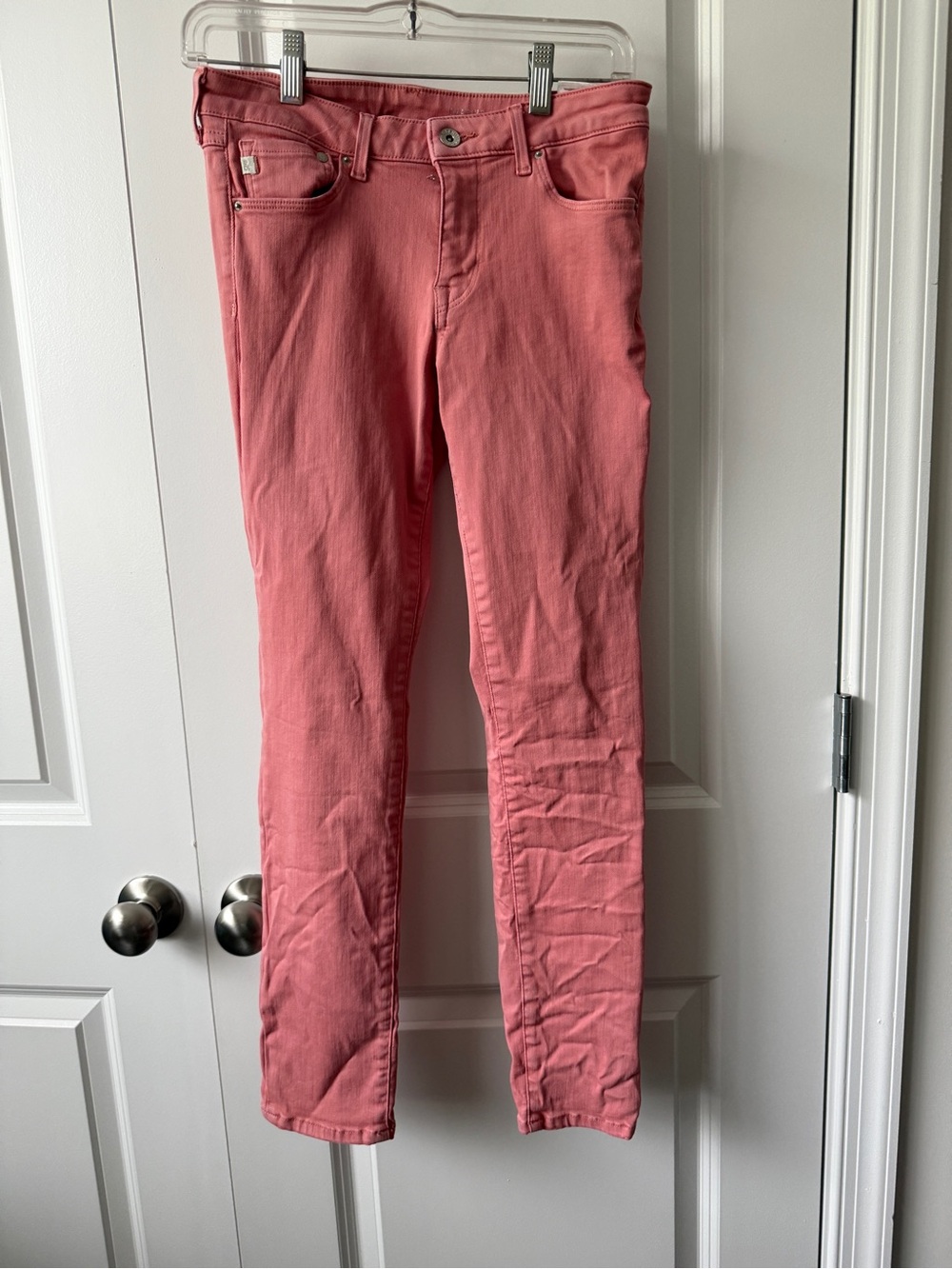 Slim Coral Pink Skinny Jeans - Women
